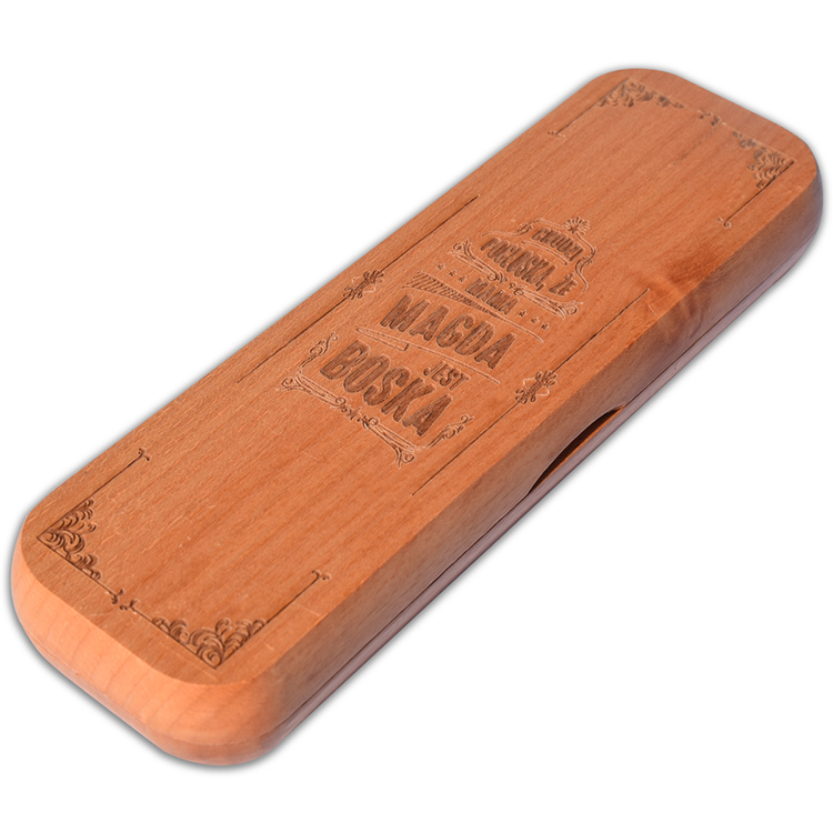 Zestaw piśmienny drewniany - naturalne drewno - ze znakowaniem lub bez!