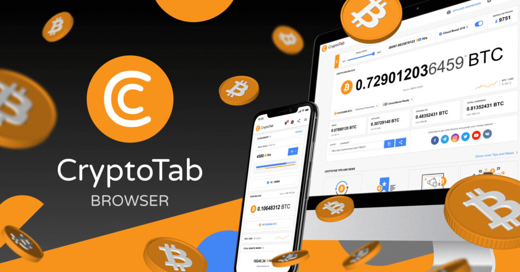 CryptoTab - pierwsza przeglądarka internetowa z wbudowaną opcją wydobywania Bitcoin!
