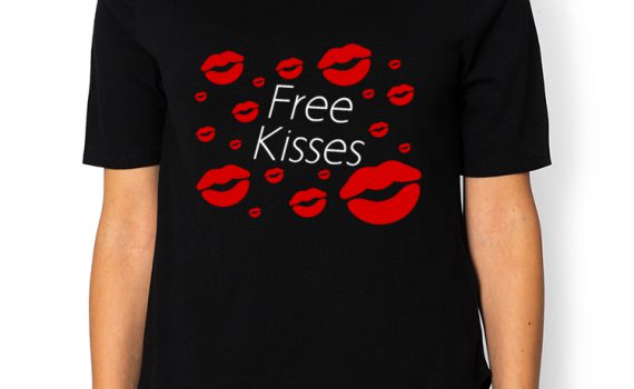 Free Kisses - koszulka charytatywna - bluzka damska