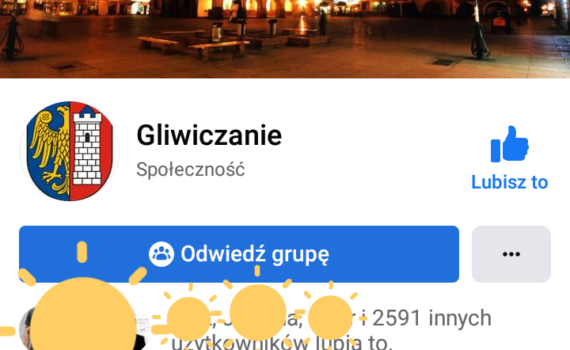 Strona FB Gliwic - Gliwiczanie